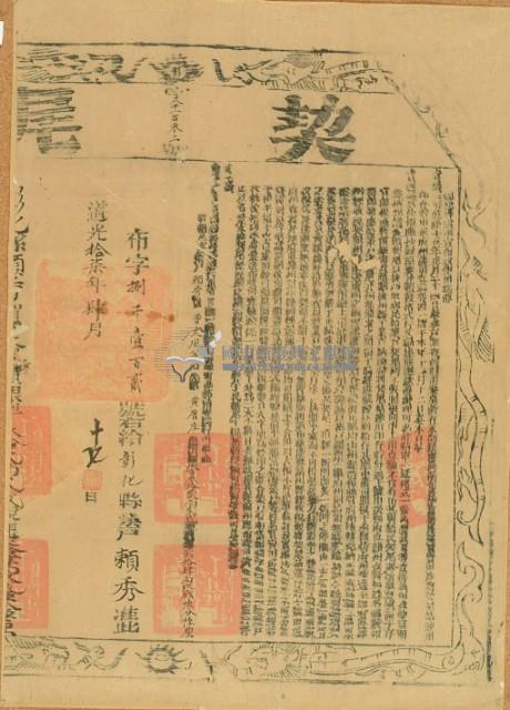 道光十四年曹文風等二人立杜賣盡根田契字（含契尾）藏品圖，第6張