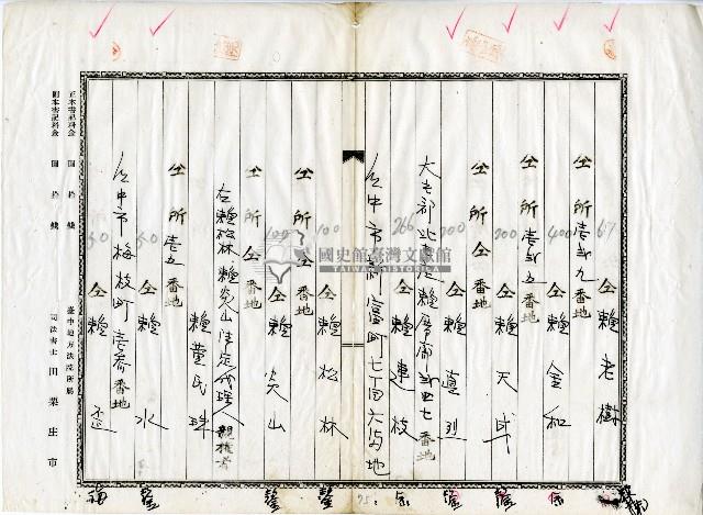 昭和十一年賴錫等地目變更登記申請書藏品圖，第6張