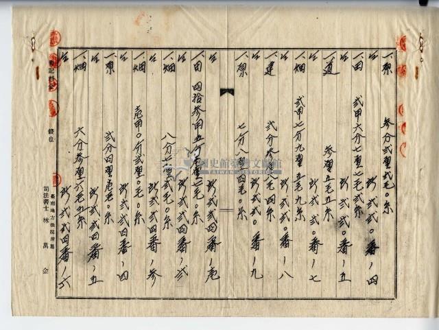 昭和十四年廖史豪等五人土地賣買契約書藏品圖，第6張