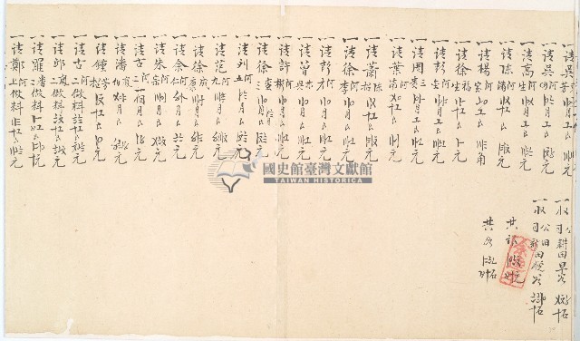 道光二年十一月金全興承置橫山庄草地總摺藏品圖，第16張