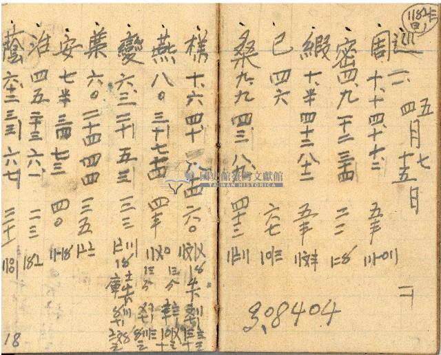 昭和十九年三級上茶葉組合帳簿藏品圖，第16張