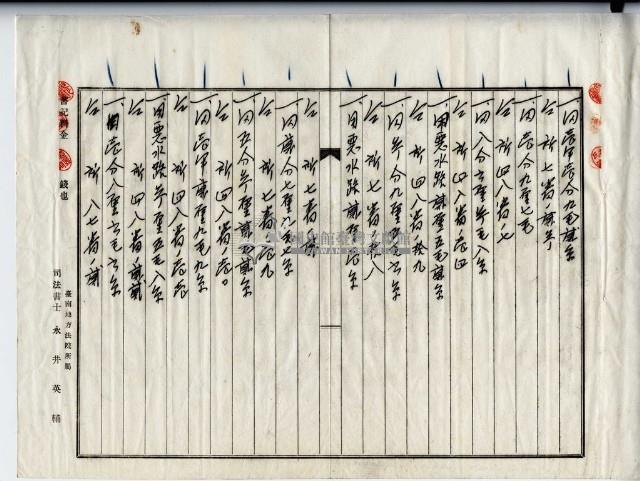 昭和十四年廖溫義土地賣買契約書藏品圖，第16張