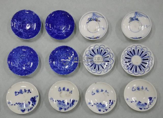 青花雙鳳紋碟、青花四方碟、青花圓碟（多組）藏品圖，第7張