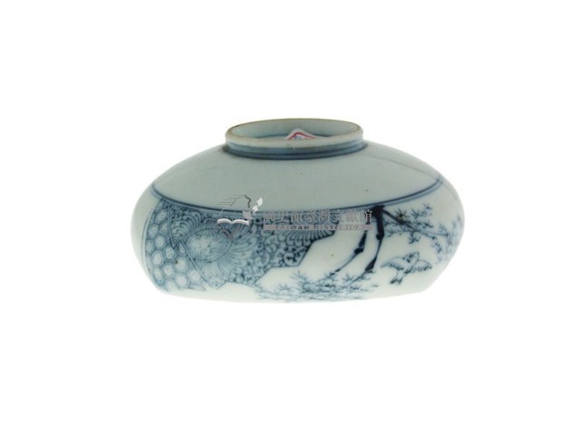 青花錦地庭院紋方型斂口碗（多組）藏品圖，第7張