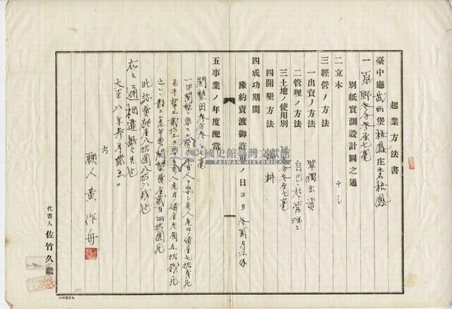 大正十五年黃作舟官有原野豫約賣渡願藏品圖，第7張