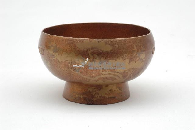 木胎圓形黑漆地飯蓋桶藏品圖，第3張