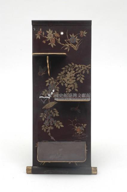 花鳥描金繪漆掛飾軸形板藏品圖，第3張