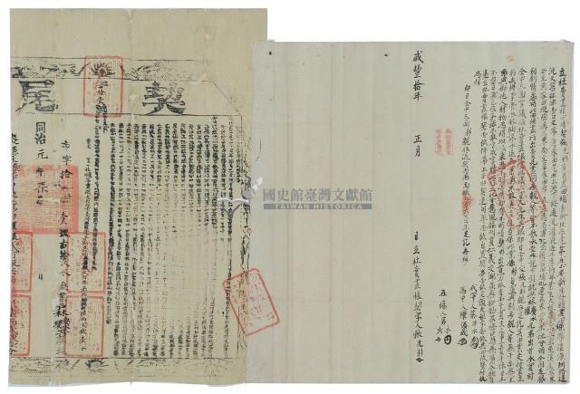 咸豐十年張光彩立杜賣盡根田埔契藏品圖，第3張