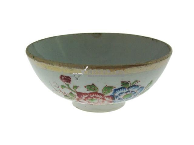 金口彩繪印紋折枝花卉紋瓷碗（多組）藏品圖，第3張