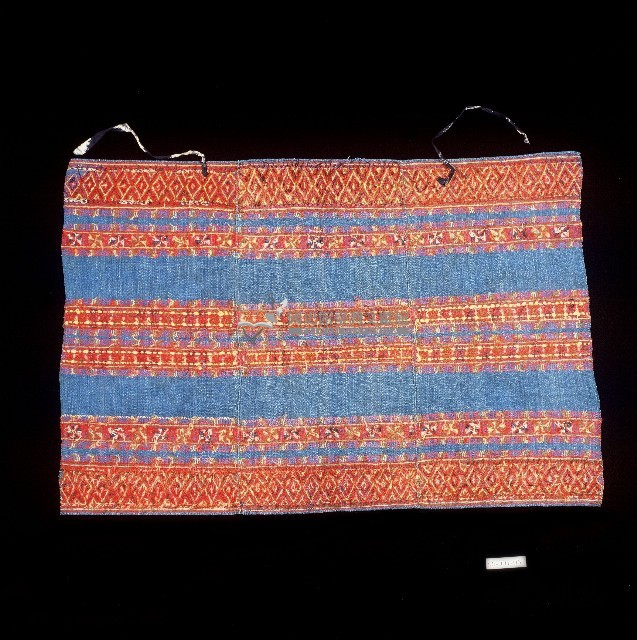 排灣族藍色織品方巾藏品圖，第3張