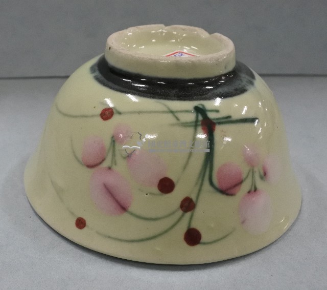 青花青線瓷碗(兩件)、彩繪寫意花卉紋瓷碗（多組）藏品圖，第3張