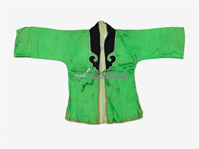 綠色黑領上衣戲服藏品圖，第1張