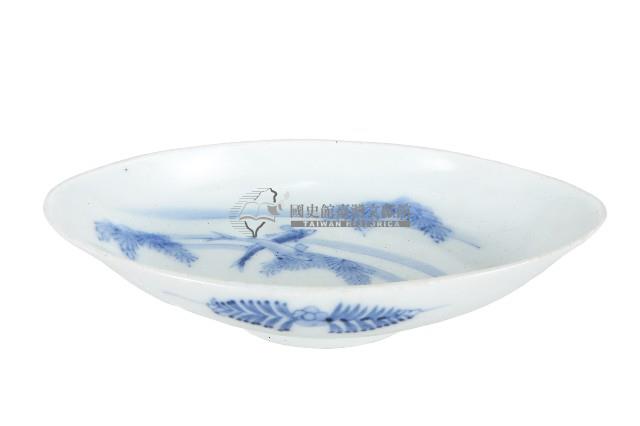 青花香魚藻紋崚型瓷盤藏品圖，第1張