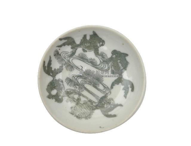 墨彩金魚水波紋盤藏品圖，第1張