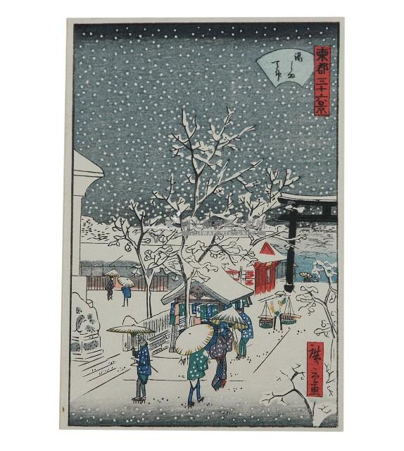 日本版畫風景明信片東都三十六景樣式藏品圖，第1張