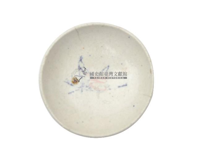 青花白描蝶紋盤藏品圖，第1張