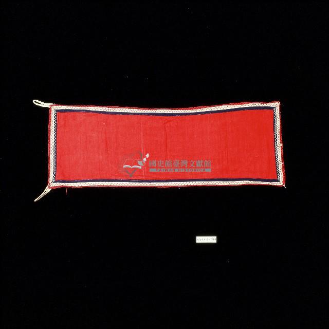 達悟族紅色素面胸布藏品圖，第1張