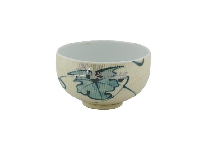 白地綠釉荷葉紋瓷杯藏品圖，第1張