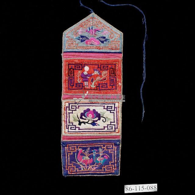 臺灣苗栗客家男性褡褳錢袋藏品圖，第1張