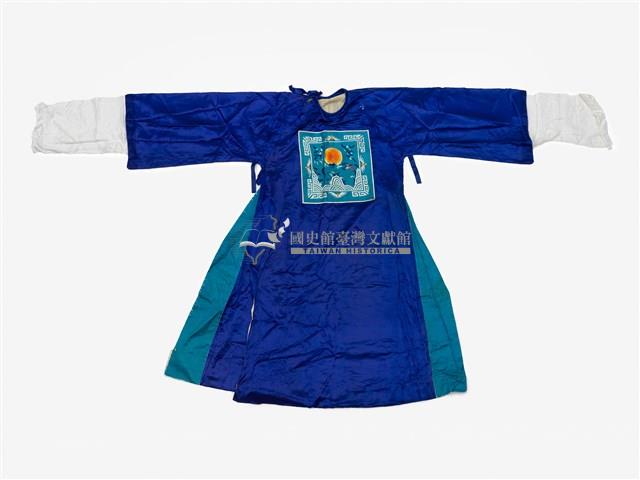 藍色方框長擺戲服藏品圖，第1張