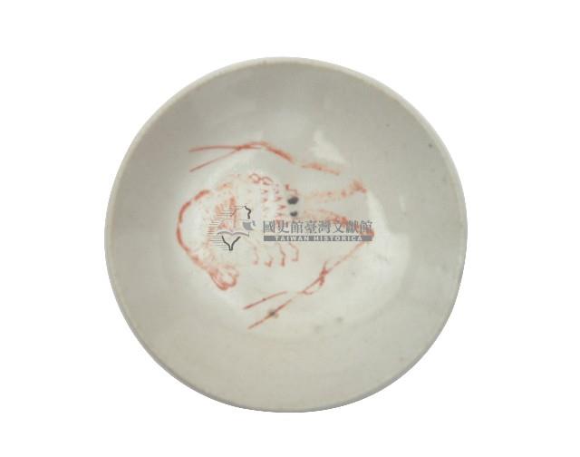 紅彩龍蝦紋盤藏品圖，第1張