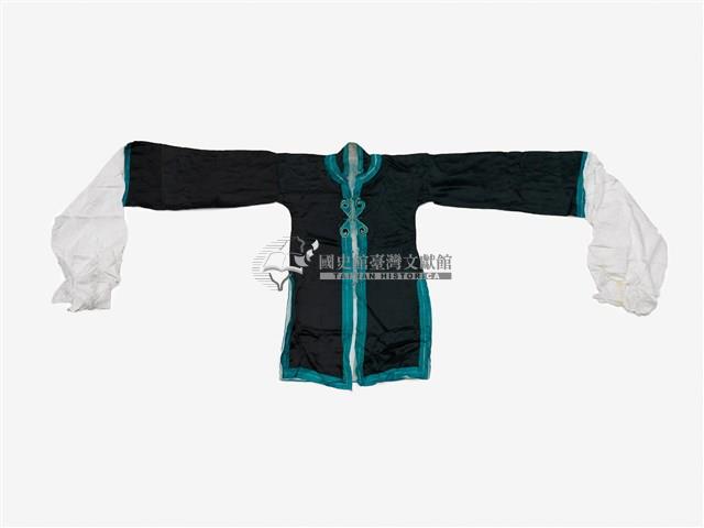 黑色藍邊素面戲服藏品圖，第1張