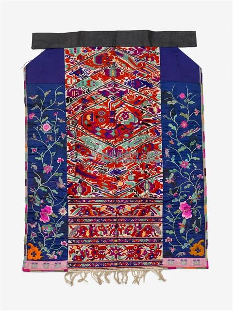 中國施洞苗族藍底刺繡圍腰藏品圖，第1張