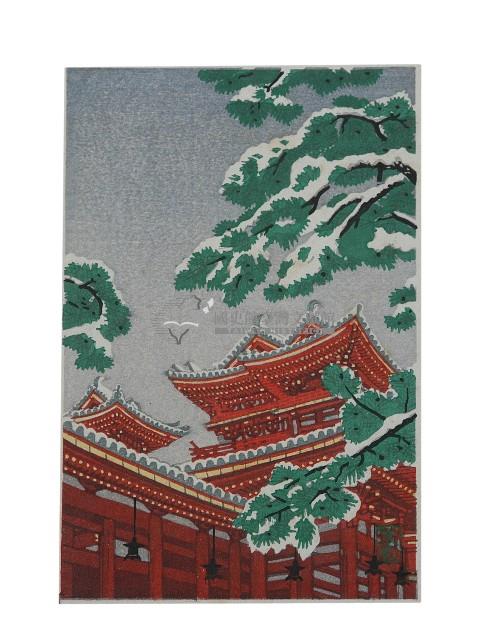 日本版畫風景明信片冬季風情樣式藏品圖，第1張