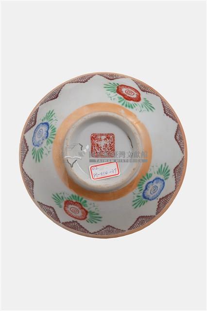 釉上五彩印花錦地折枝花卉紋碗藏品圖，第1張