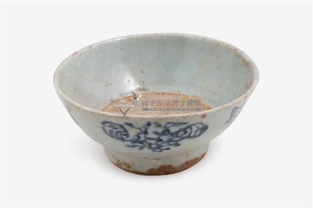 青花印花植物紋碗藏品圖，第1張