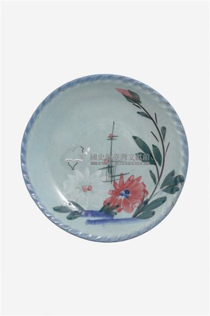 青釉折枝花卉紋盤藏品圖，第1張