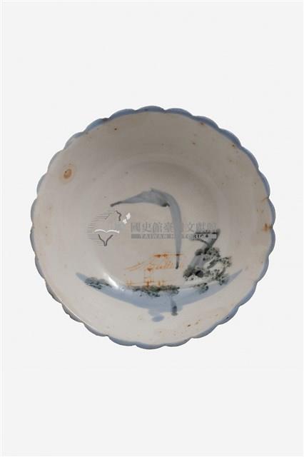 釉上彩山水樓臺紋缽藏品圖，第1張