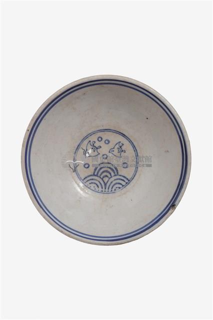 釉上彩線紋飛鳥水波紋碗藏品圖，第1張