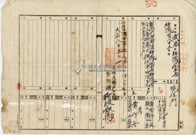 大正八年黃作舟官有原野豫約賣渡願藏品圖，第4張