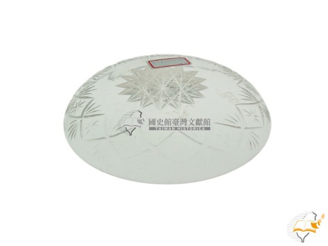 幾何形裝飾紋透明玻璃碟(多組)藏品圖，第4張