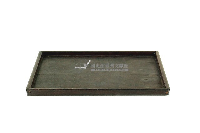 木胎長方形木紋漆盤藏品圖，第4張