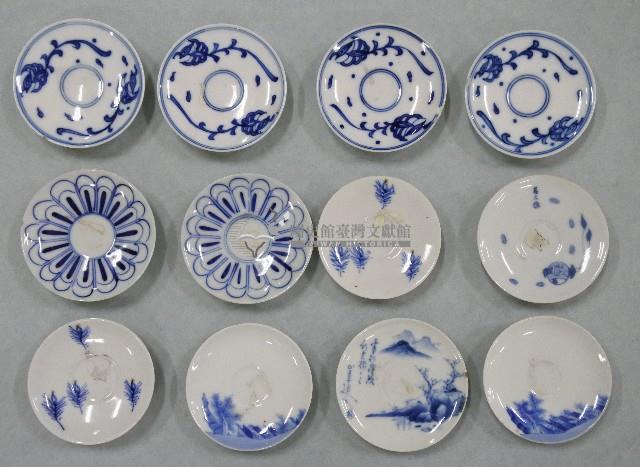 青花雙鳳紋碟、青花四方碟、青花圓碟（多組）藏品圖，第5張