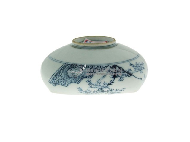 青花錦地庭院紋方型斂口碗（多組）藏品圖，第5張