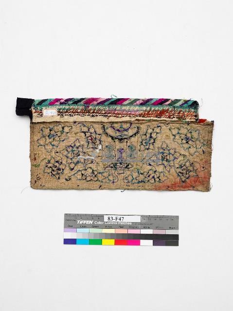 中國臺江苗族紅底藍縐繡繡片藏品圖，第2張