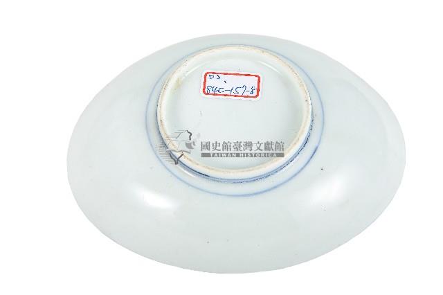 青花蘭草紋橢圓型瓷盤藏品圖，第2張