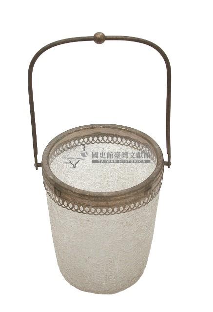 金屬花飾提梁花紋玻璃直筒藏品圖，第2張