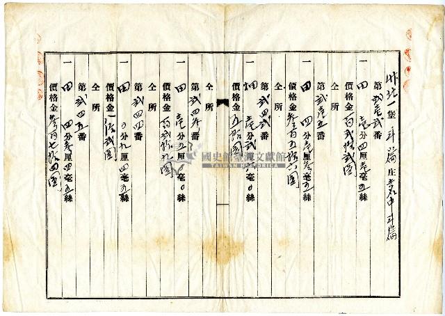 大正八年陳棋祥等人向新竹出張所申請土地的業主權保存登記藏品圖，第2張