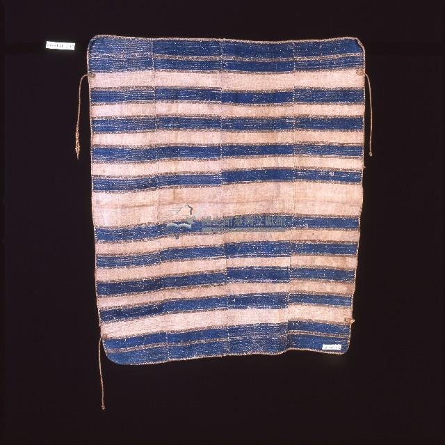 達悟族藍色橫紋方巾藏品圖，第2張