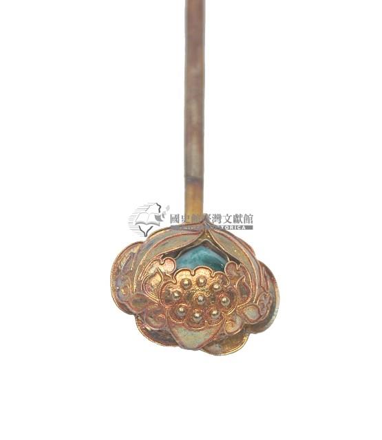 臺灣漢人族群鎏金髮簪藏品圖，第2張