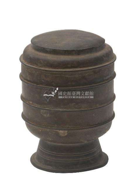 圓形可拆卸式粉盒錫器藏品圖，第2張