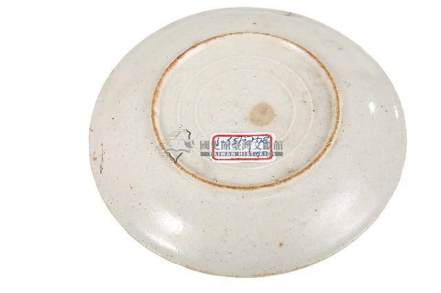 釉上彩繪印花折枝花卉波浪紋盤藏品圖，第2張