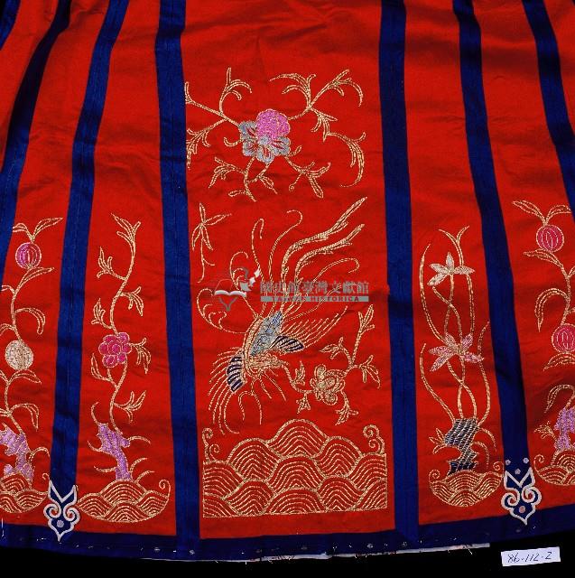 紅色吉祥繡樣八十壽服下裙藏品圖，第2張