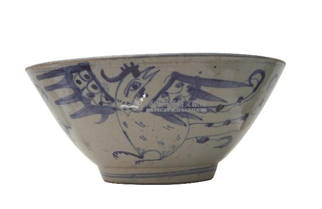 青花白描鳳凰紋碗藏品圖，第2張