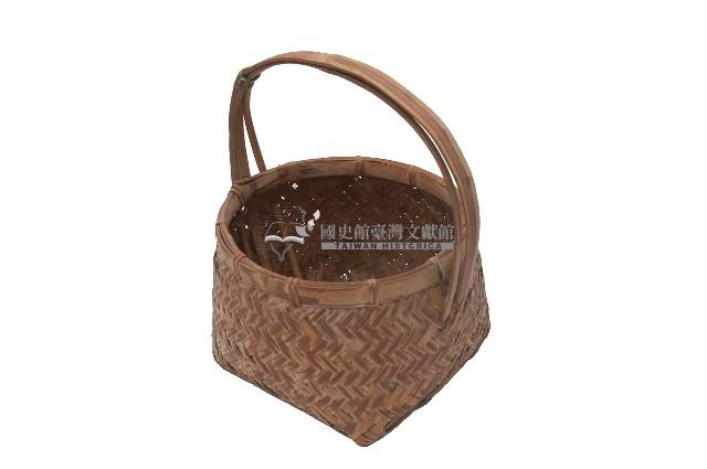 圓口多角手提竹籃藏品圖，第2張
