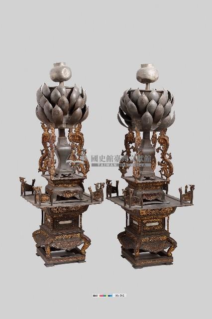 錫製龍燭臺藏品圖，第2張